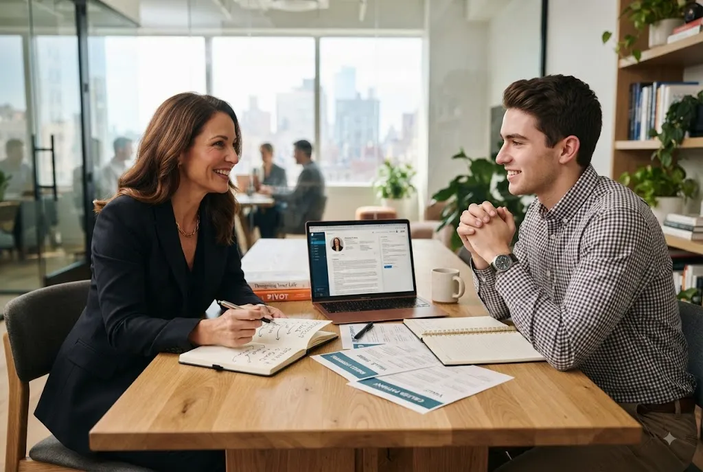 What is career coaching with a professional discussing career goals
